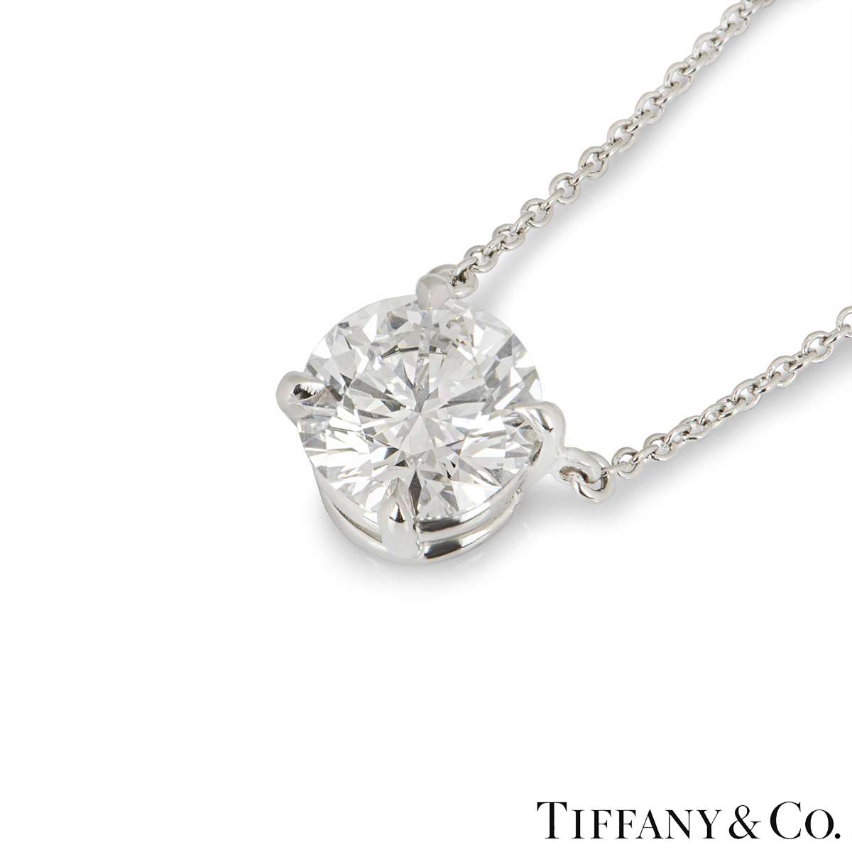 Tiffany & Co. Platinum Diamond Solitaire Pendant 2.01ct F/VS1